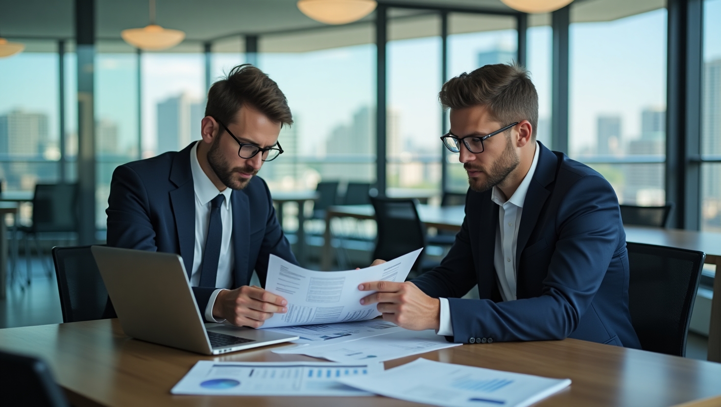 Équipe d'auditeurs financiers professionnels